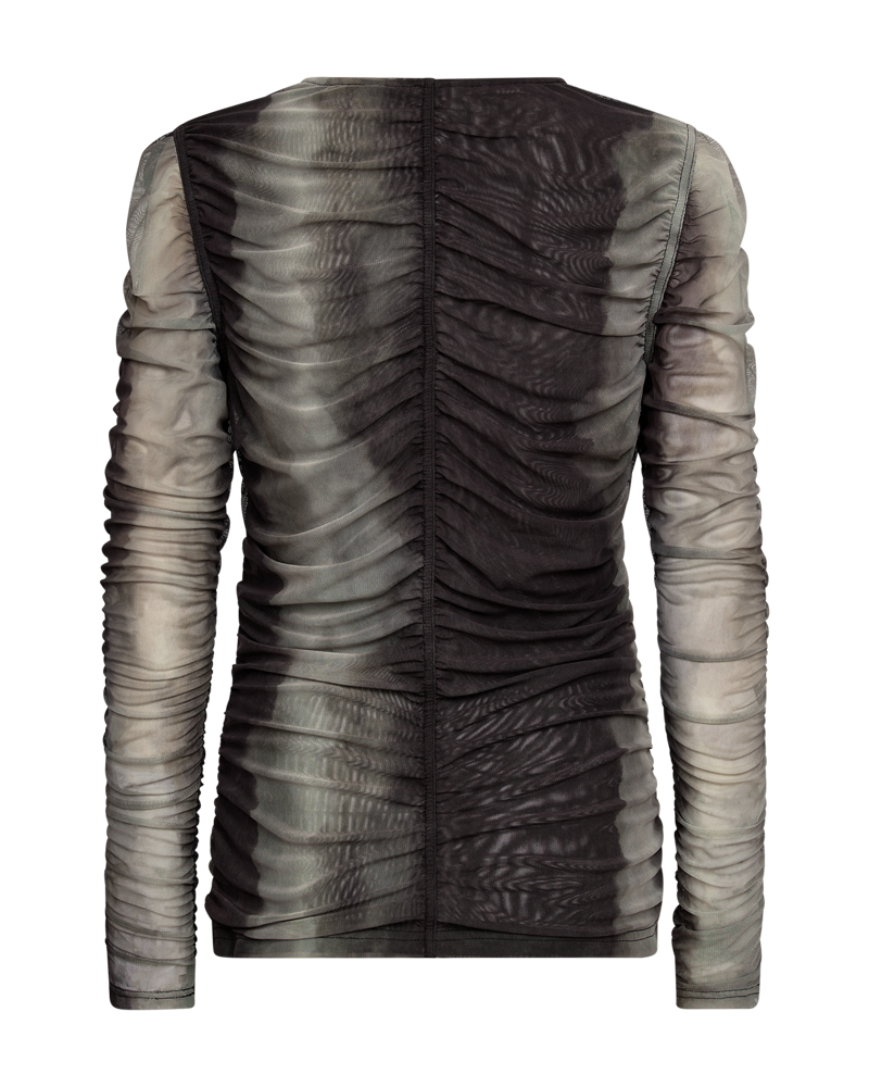 Cmcora - mesh blouse in zwart