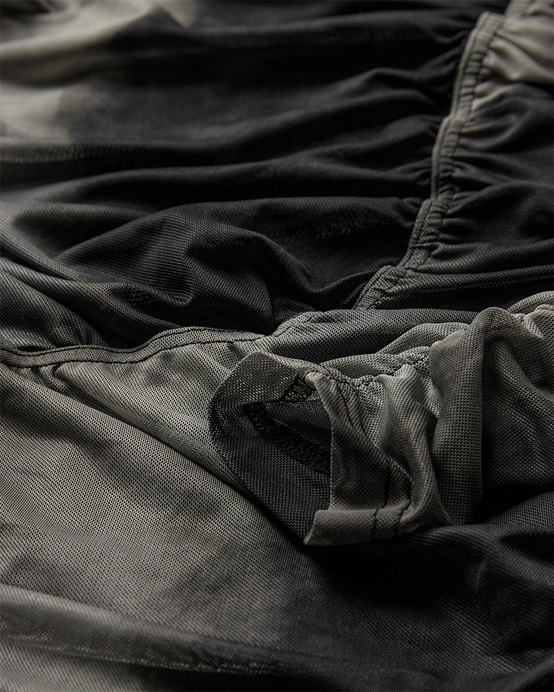 Cmcora - mesh blouse in zwart