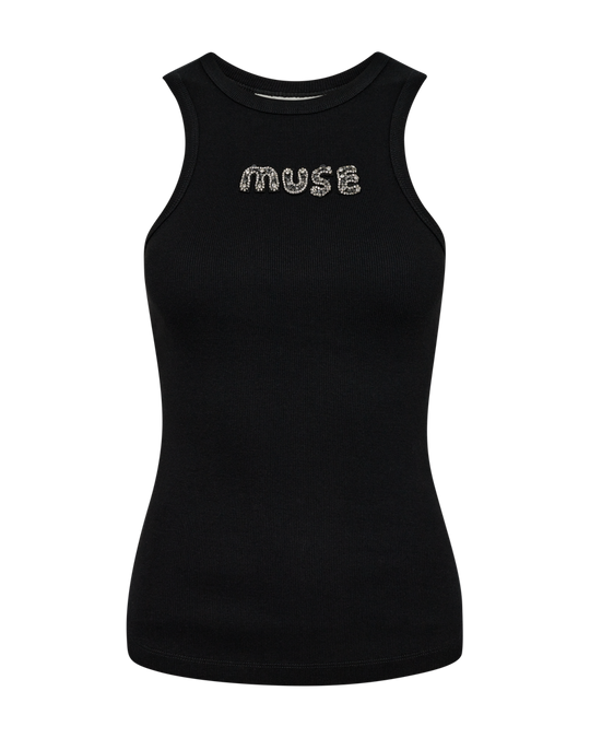 CMSIV – TOP WITH PEARLS IN BLACK