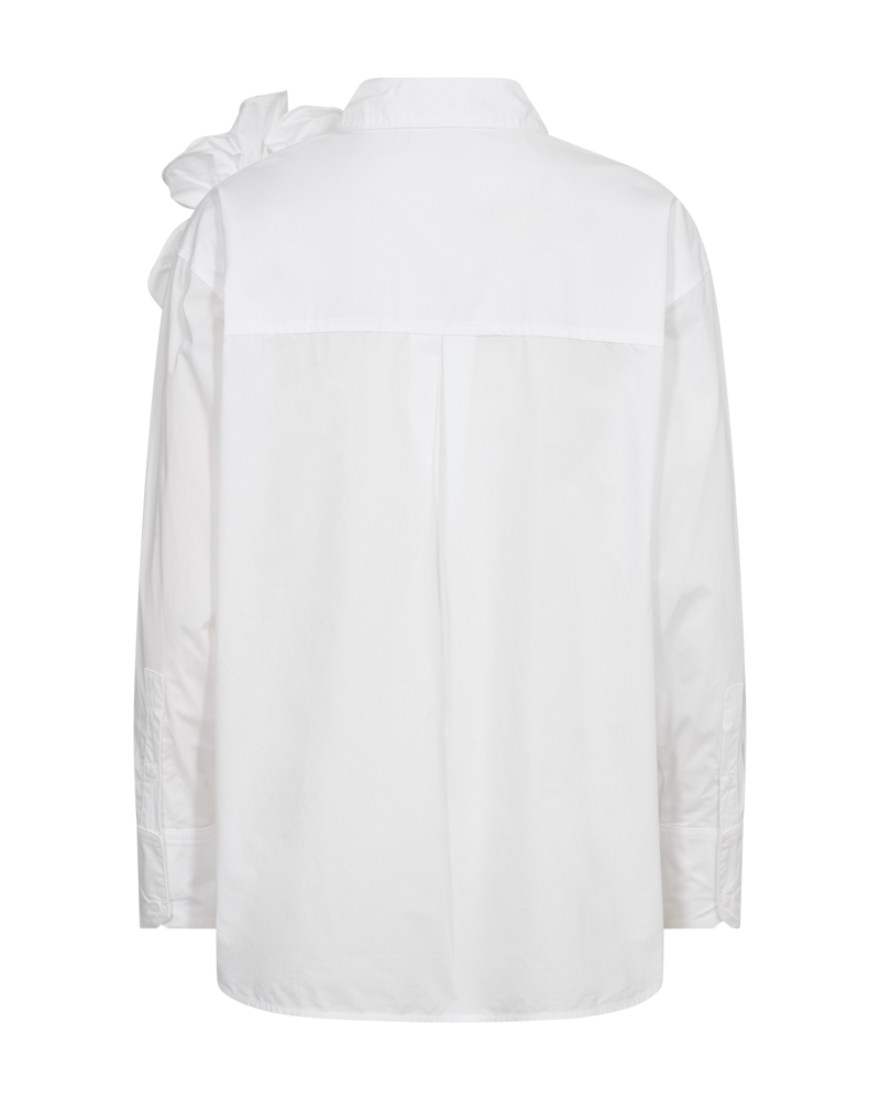 CMPOPLIN - SHIRT WITH ROSETTE IN WHITE
