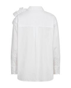 CMPOPLIN - SHIRT WITH ROSETTE IN WHITE