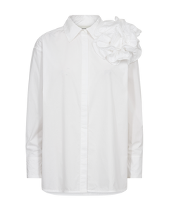 CMPOPLIN - SHIRT WITH ROSETTE IN WHITE