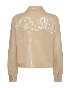 CMTRUCKER - JACKET WITH SEQUINS IN BEIGE