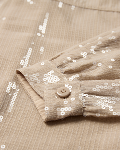 Cmtrucker - jas met pailletten in beige