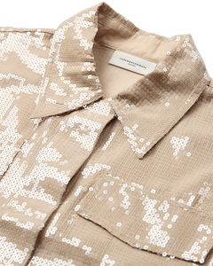 Cmtrucker - jas met pailletten in beige