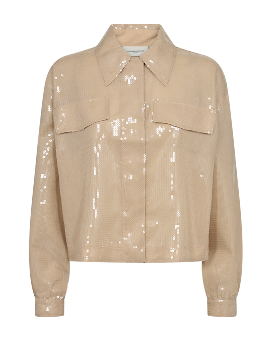 CMTRUCKER - JACKET WITH SEQUINS IN BEIGE