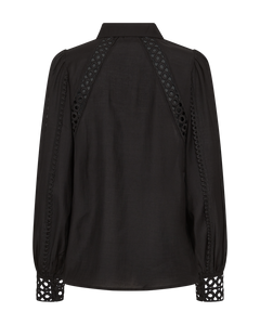 CMMOLLY - SHIRT WITH LACES IN BLACK