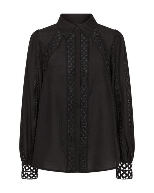 Cmmolly - shirt met veters in zwart