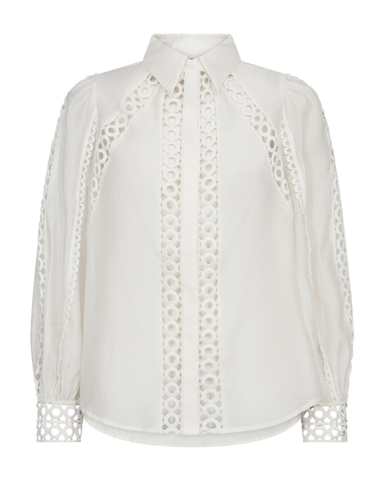 CMMOLLY - SHIRT WITH LACES IN OFF-WHITE