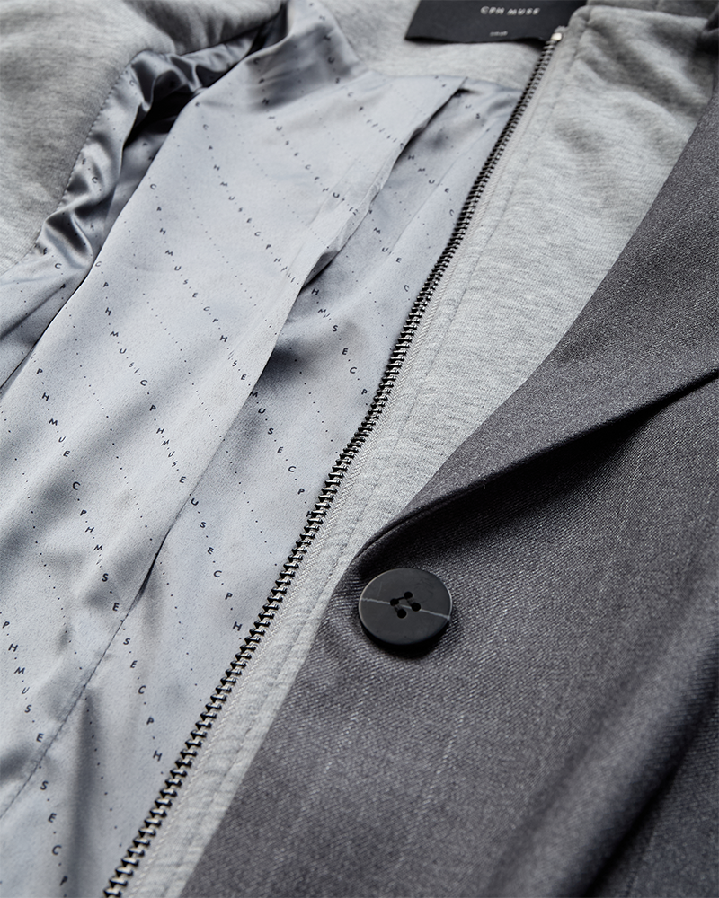 CMTailor - Hoodie Blazer in grijs