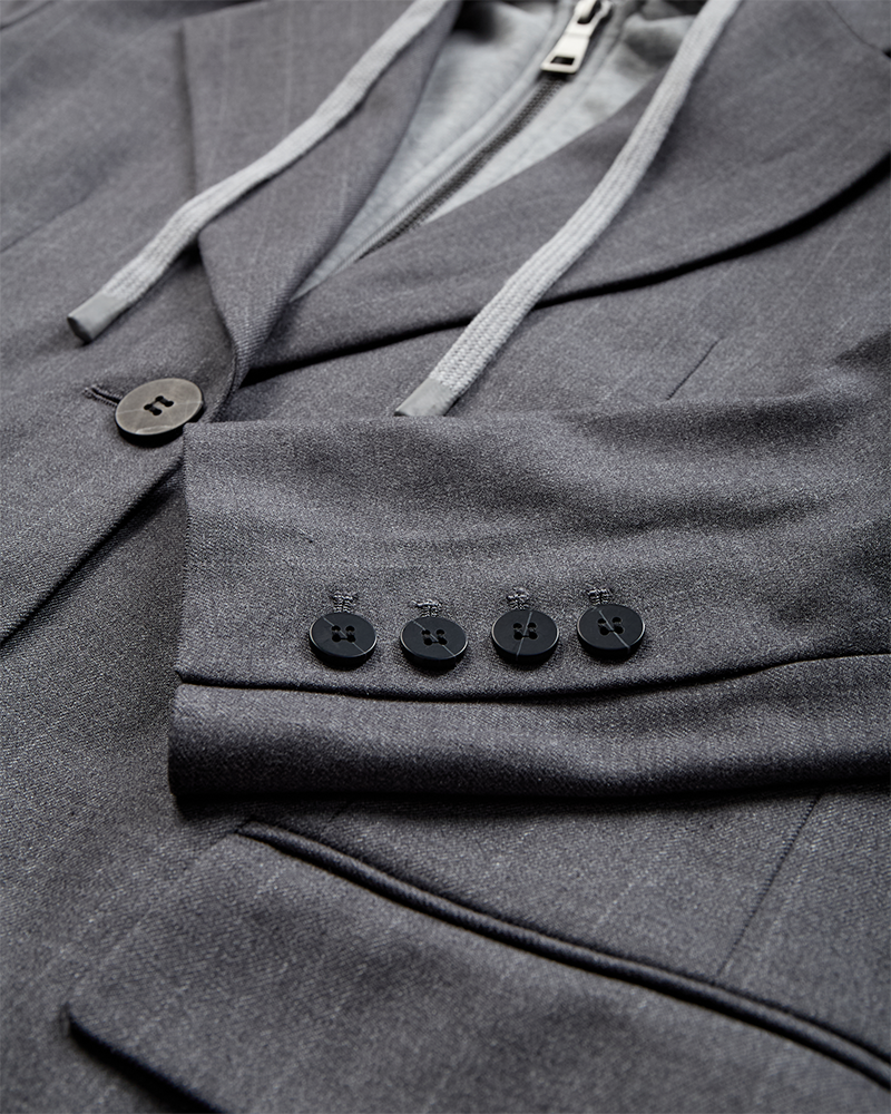 CMTailor - Hoodie Blazer in grijs