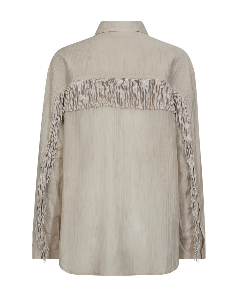CMPOPSY - SHIRT WITH FRINGES IN BEIGE