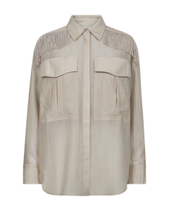 CMPOPSY - SHIRT WITH FRINGES IN BEIGE