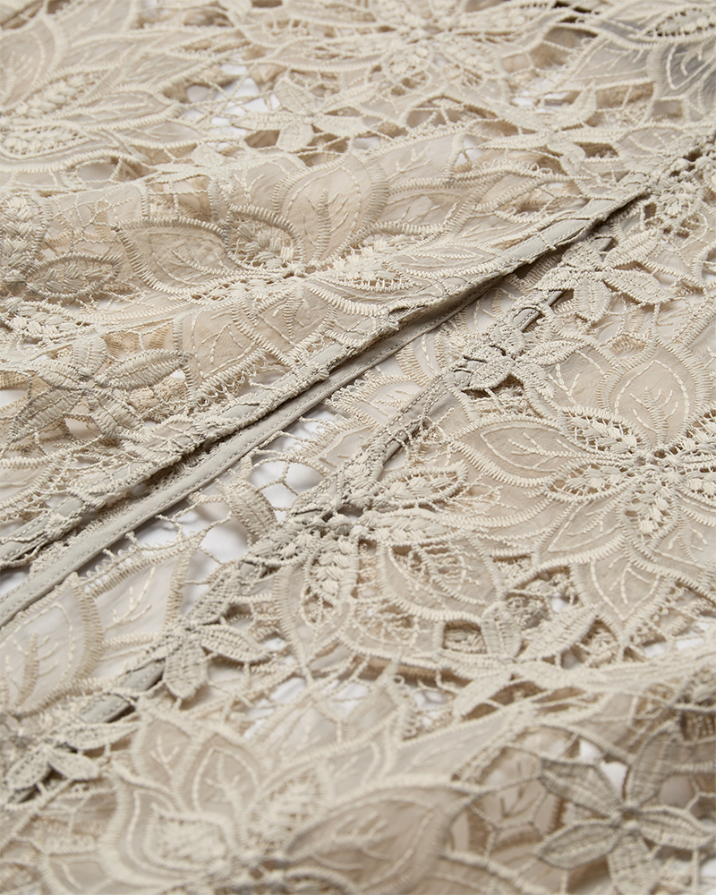 Cmlacey - rok met veters in beige
