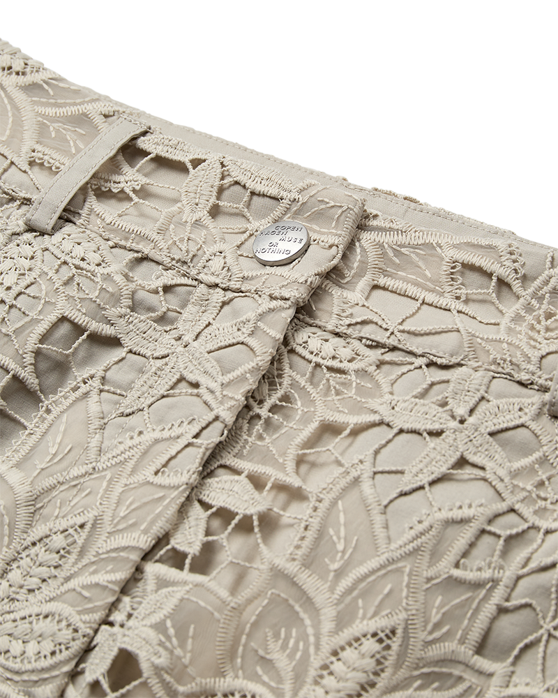 Cmlacey - rok met veters in beige