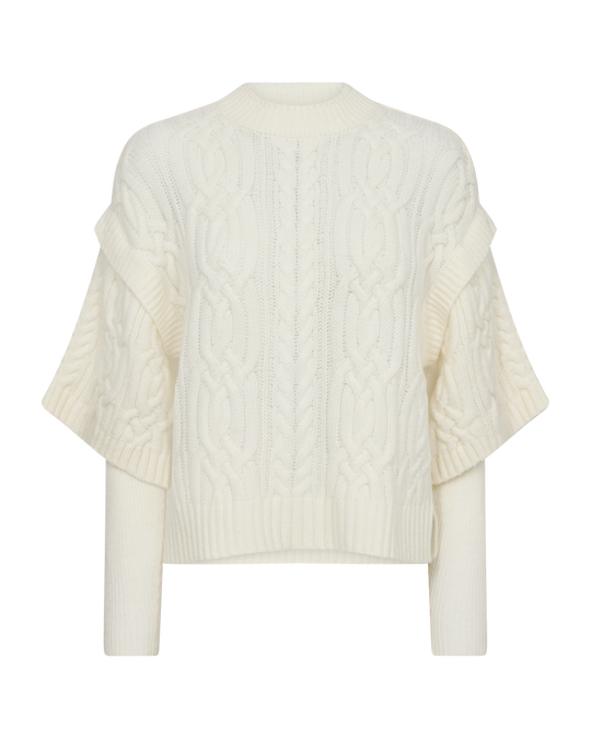 CMYARI - KNITTED PULLOVER IN OFF-WHITE