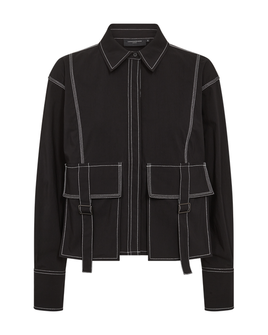 CMLUCY - CROPPED SHIRT IN BLACK