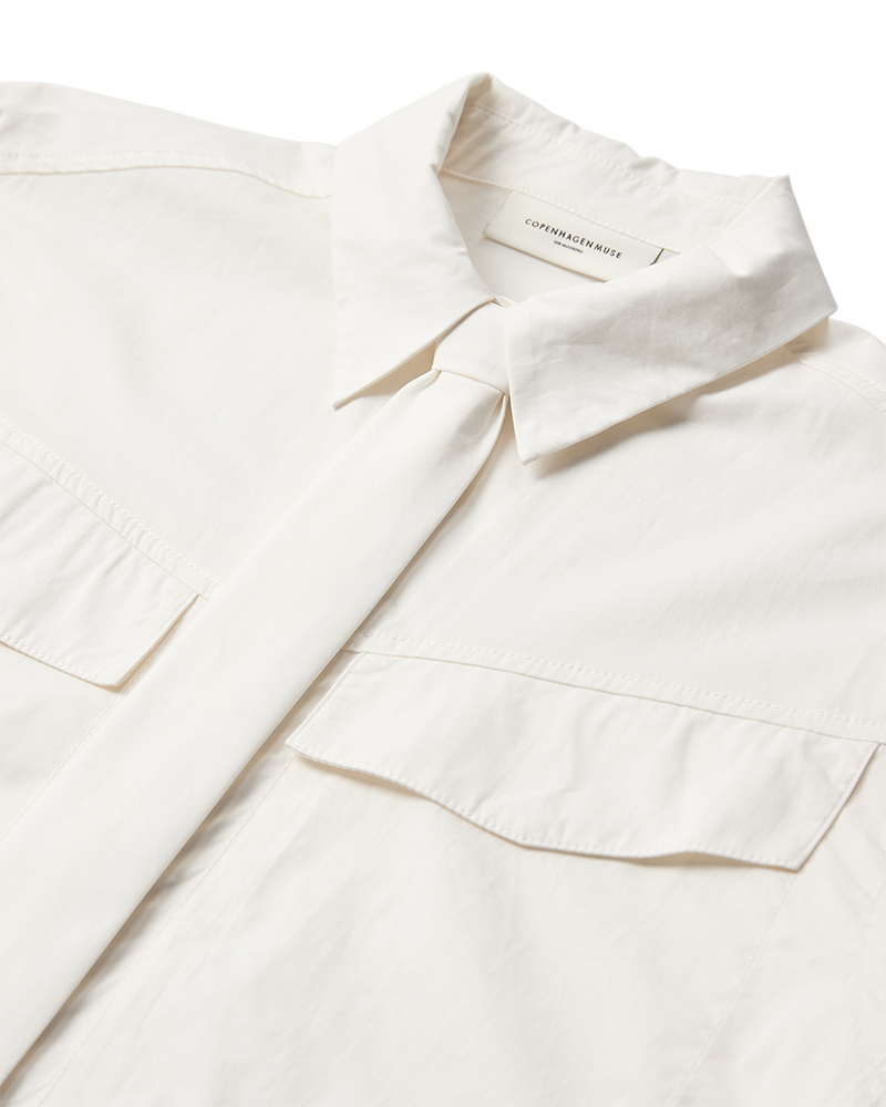 CMSHIRLEY - SHIRT WITH REMOVABLE TIE IN OFF-WHITE
