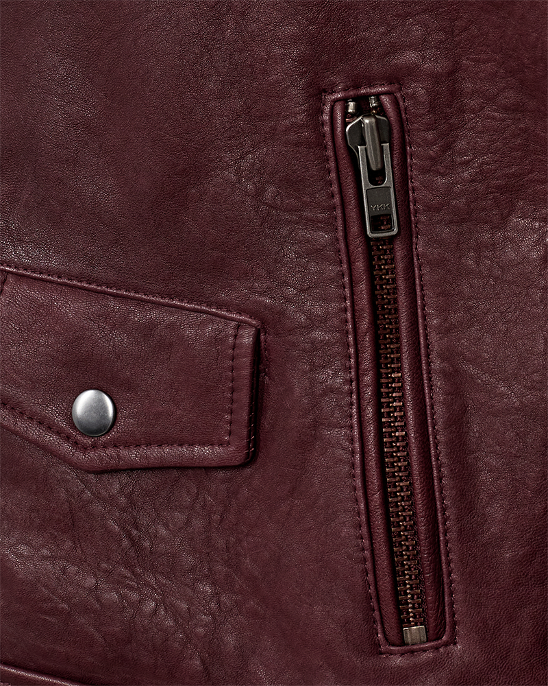CMROYAL - LEATHER JACKET IN RED
