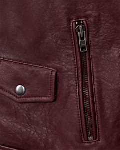 CMROYAL - LEATHER JACKET IN RED