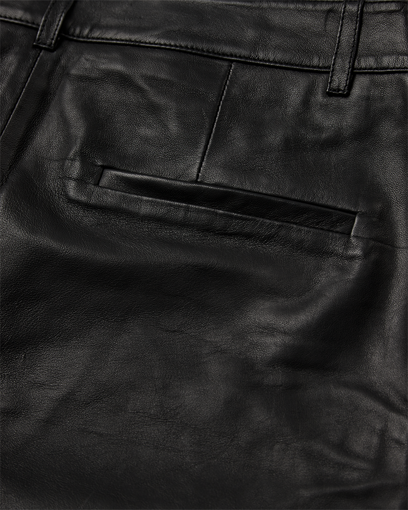 CMROYAL - LEATHER PANTS IN BLACK