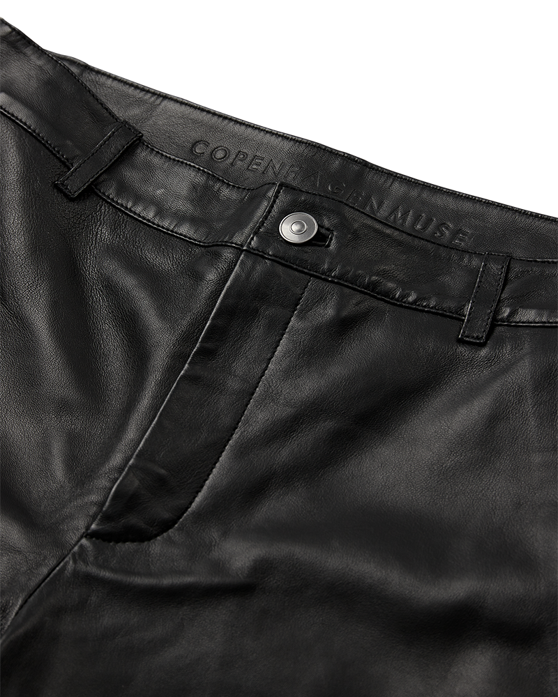 CMROYAL - LEATHER PANTS IN BLACK