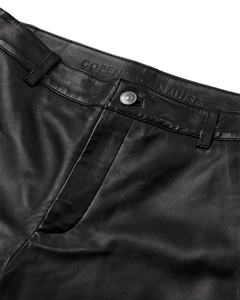 CMROYAL - LEATHER PANTS IN BLACK