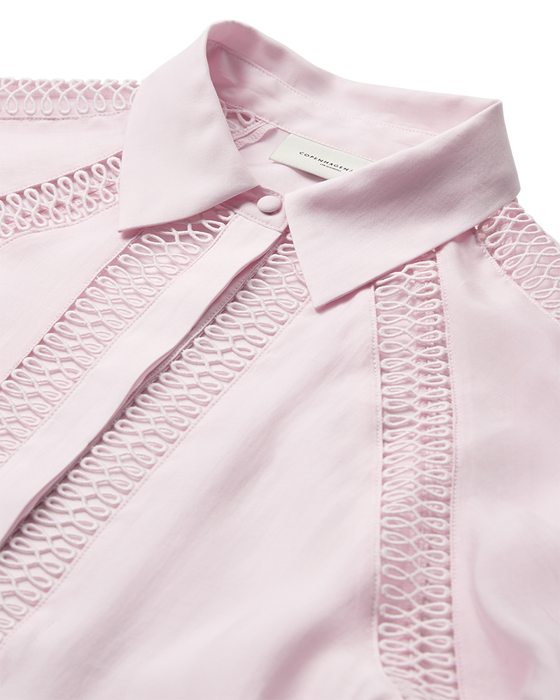 CMMOLLY - SHIRT WITH LACES IN ROSE