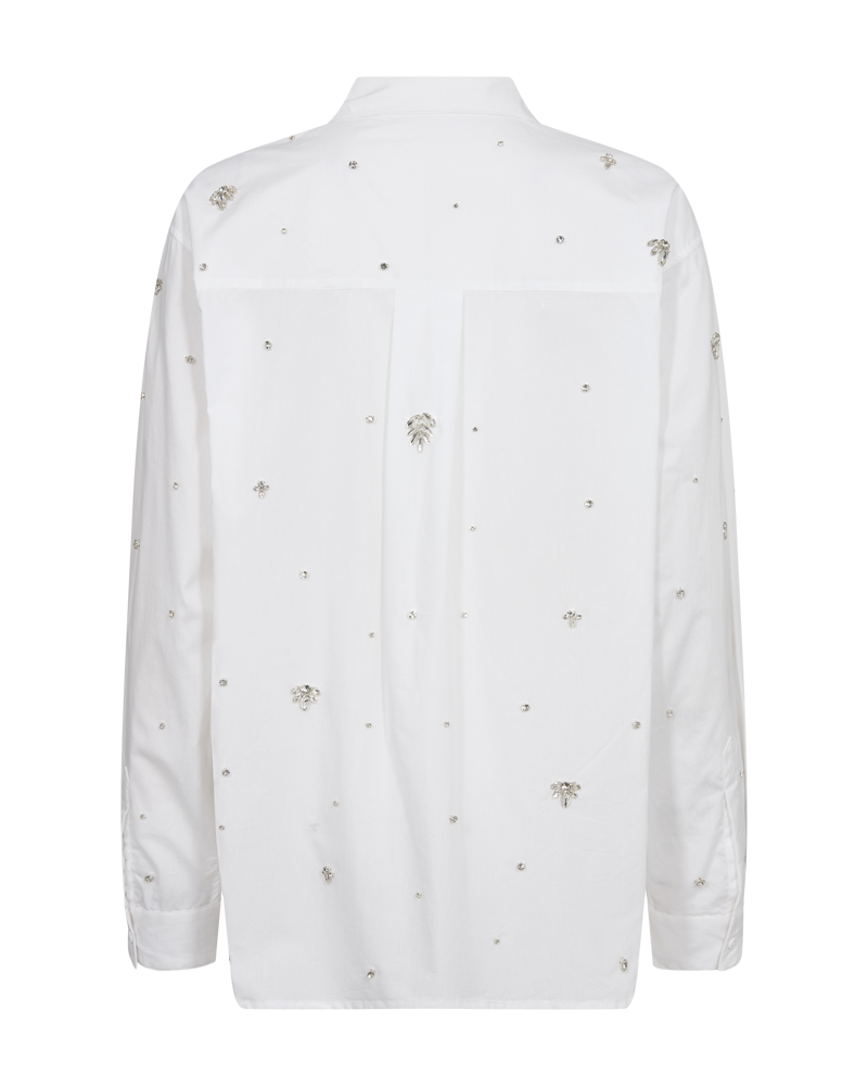 CMVATAN - SHIRT WITH RHINESTONES IN WHITE