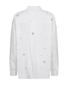 CMVATAN - SHIRT WITH RHINESTONES IN WHITE