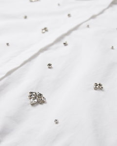 CMVATAN - SHIRT WITH RHINESTONES IN WHITE