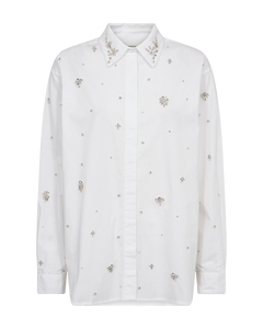 CMVATAN - SHIRT WITH RHINESTONES IN WHITE