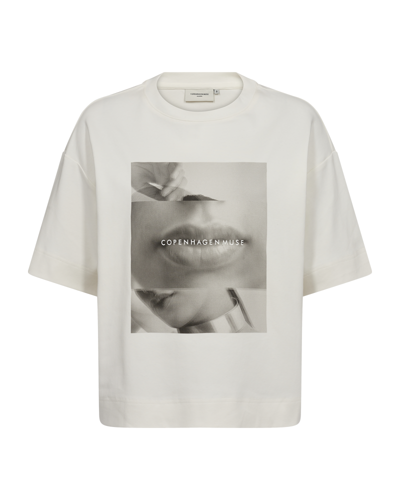 CMMUSE - T-SHIRT IN BEIGE,OFF-WHITE