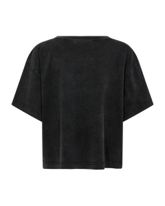 CMMUSE - T-SHIRT WITH RHINESTONES IN BLACK