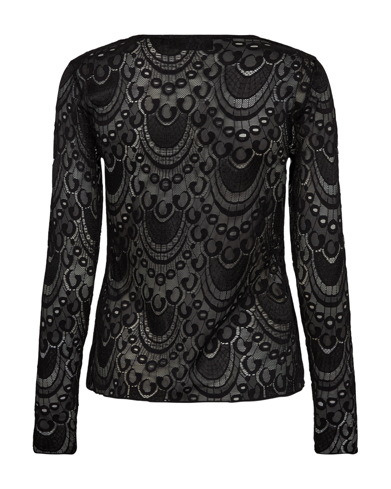 CMLACIE - BLOUSE WITH LACE IN BLACK