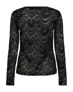 CMLACIE - BLOUSE WITH LACE IN BLACK
