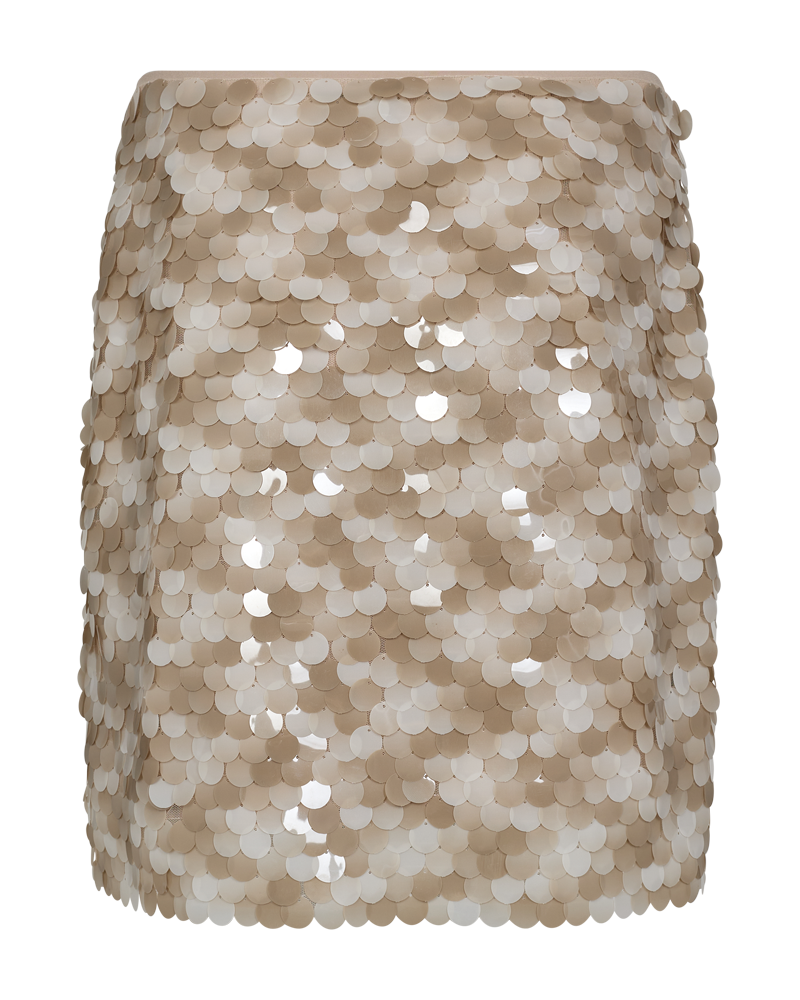 Cm volgende - rok met pailletten in beige