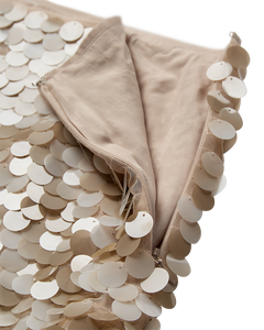 Cm volgende - rok met pailletten in beige