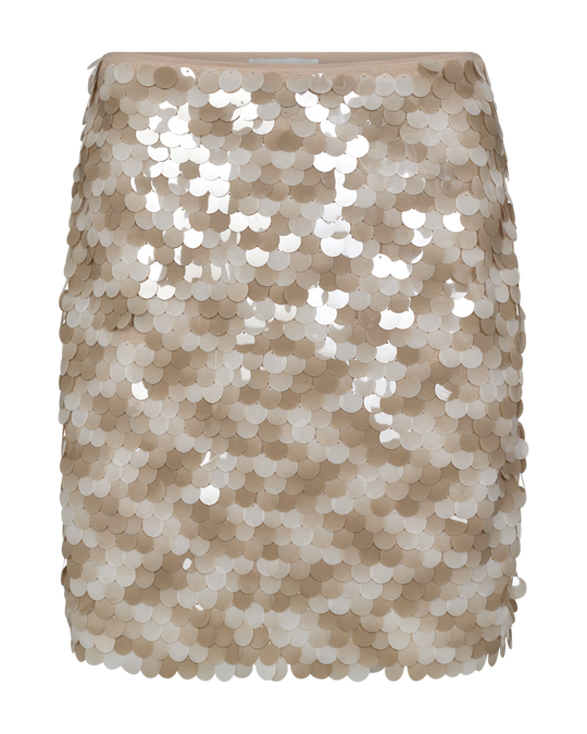 CMSEQUINCE - SKIRT WITH SEQUINS IN BEIGE