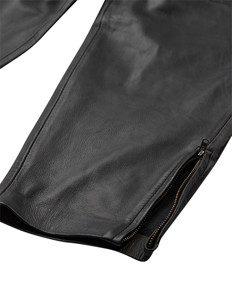 CMROYAL - LAMBSKIN PANTS IN BLACK