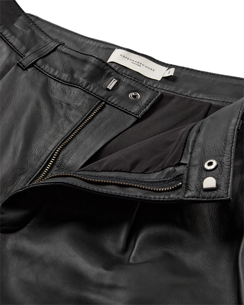 CMROYAL - LAMBSKIN PANTS IN BLACK