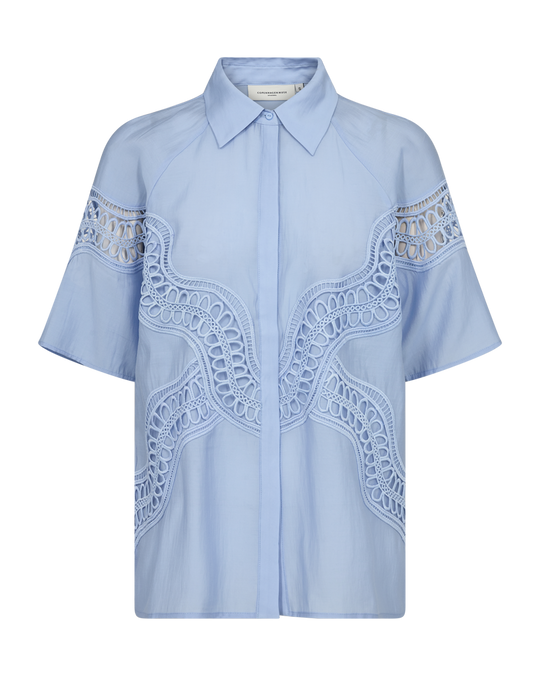 CMMOLLY - SHIRT WITH LACES IN BLUE