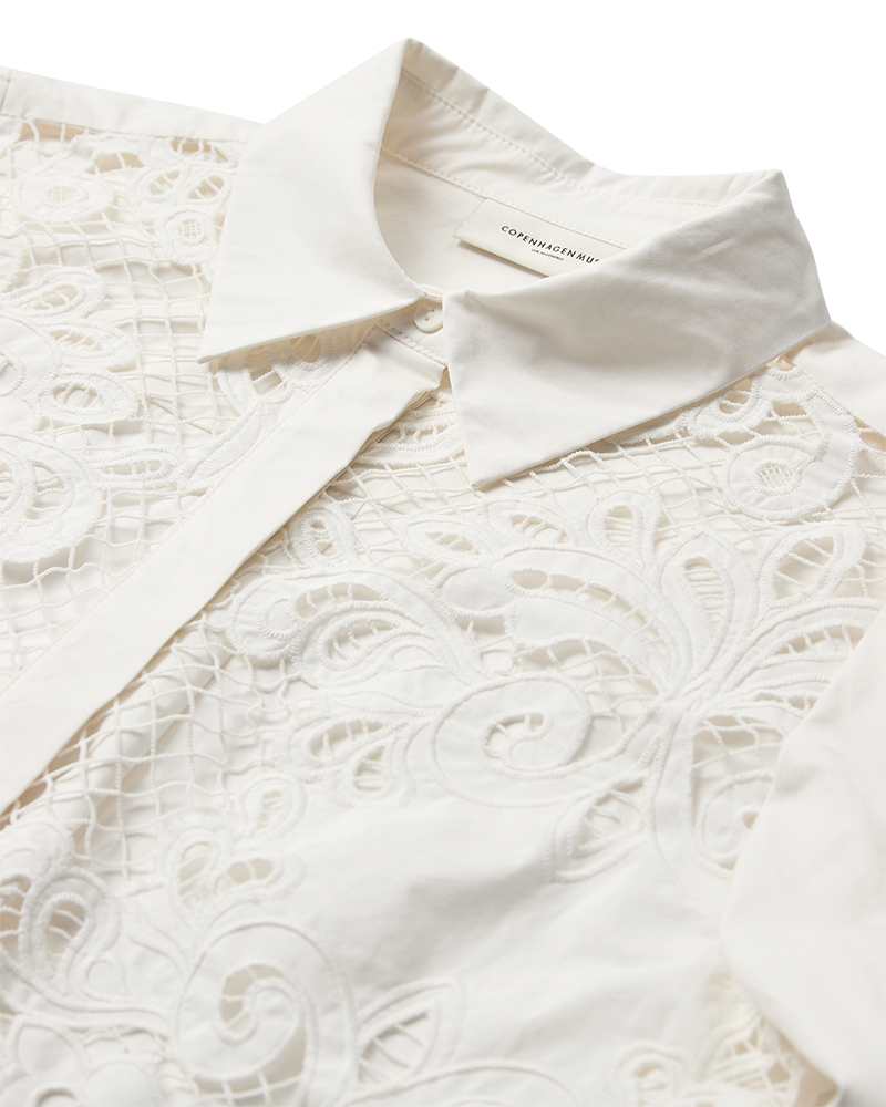 CMSHIRLEY - SHIRT WITH LACES IN OFF-WHITE