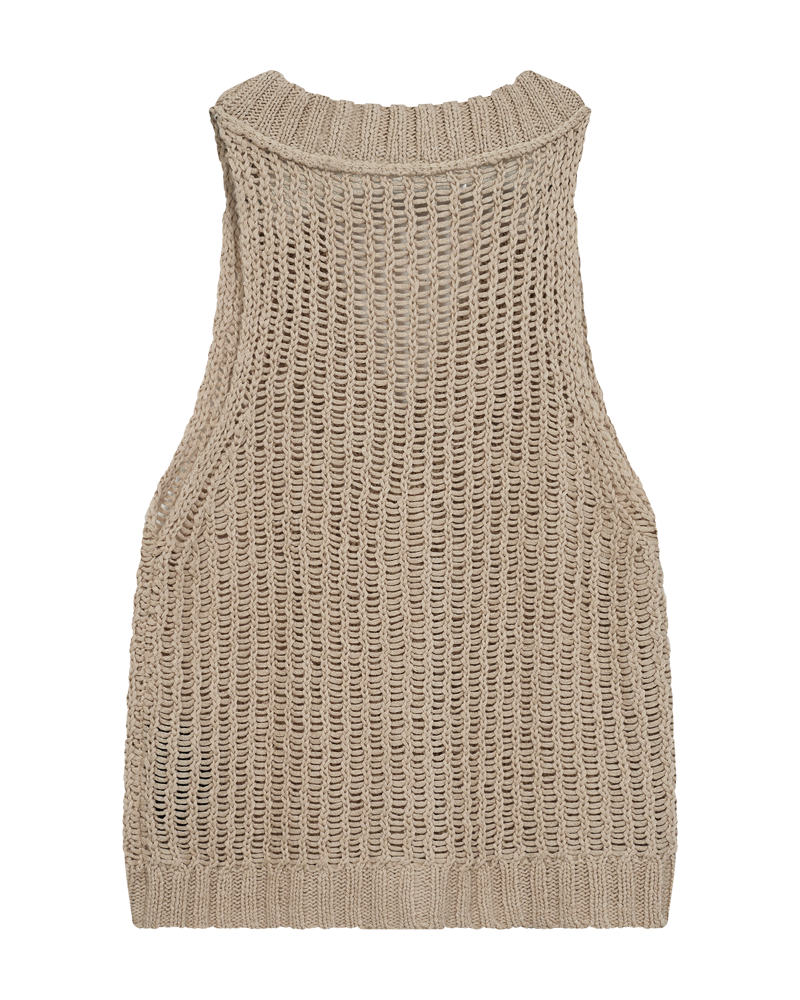 Cmlinda - gebreide vest in beige