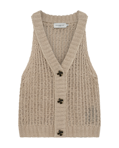Cmlinda - gebreide vest in beige