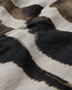 CMNATULI - SHORT SHIRT IN BEIGE AND BLACK