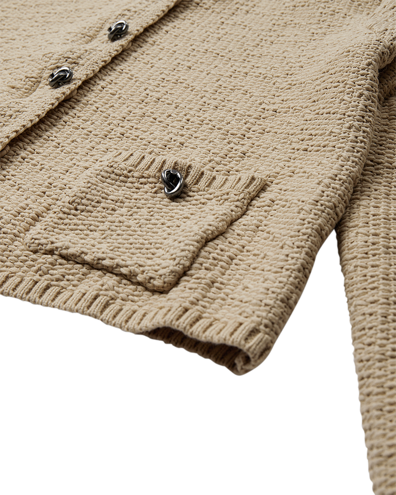 CMFIONA - KNITTED CARDIGAN IN BEIGE