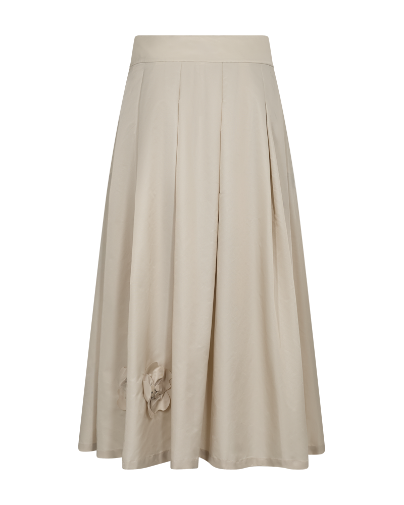 CMSIMI - rok met handgemaakte bloemen in beige