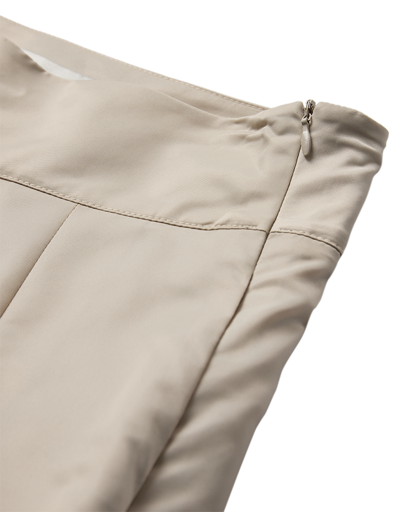 CMSIMI - rok met handgemaakte bloemen in beige