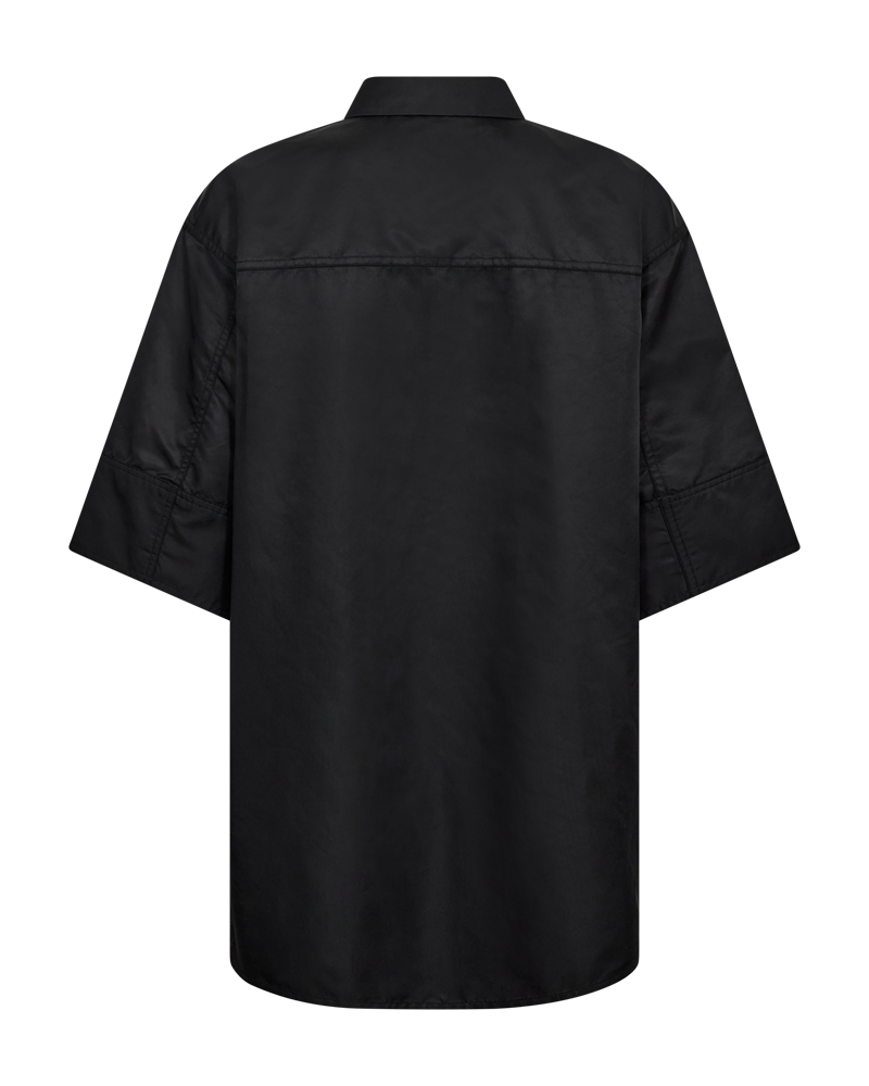 CMSIMI - SHIRT WITH HANDMADE FLOWERS IN BLACK